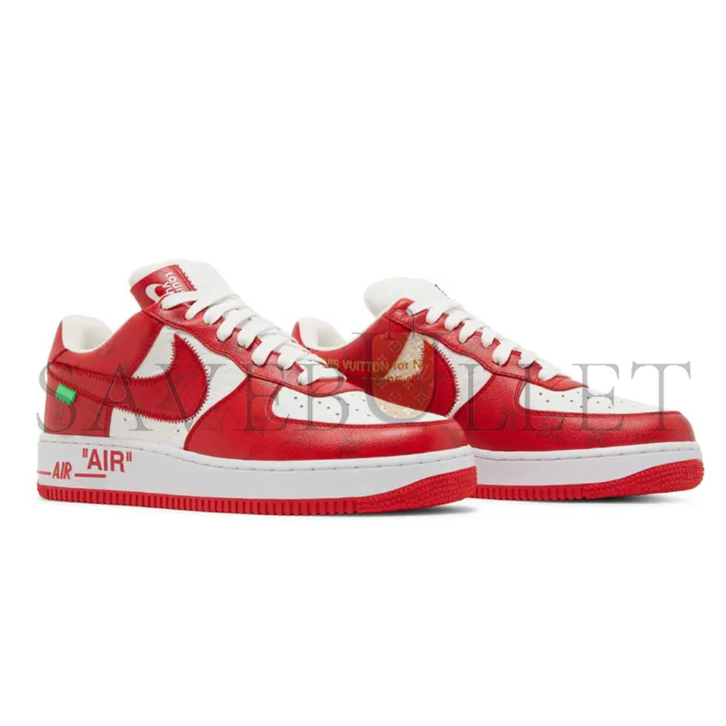 NIKE LOUIS VUITTON AIR FORCE 1 LOW BY VIRGIL ABLOH WHITE RED 1A9VA7